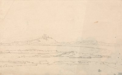 Dunstanburgh Castle from a Distance by Thomas Girtin